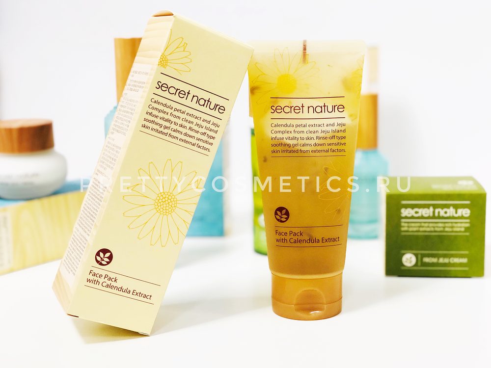 Корейская маска с лепестками календулы Secret Nature Face Pack With Calendula Extract